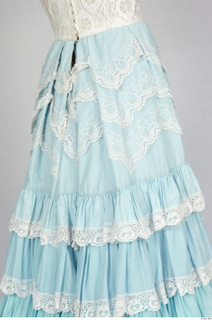 Photos Woman in Historical Dress 134 19th century blue skirt…
